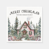 Festive Winter Christmas Serviette (Vorderseite)