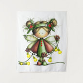 Festive Winter Fairy Wandteppich (Vorderseite)