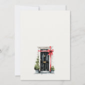 Festive Winter Front Door We have Moved Card Dankeskarte (Rückseite)