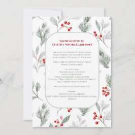 Festive Winter Gathering Invite - Elegant Holiday  Einladung