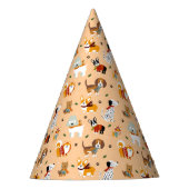 Festive Winter Puppy Scarves Partyhütchen (Vorderseite)