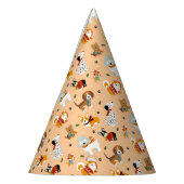 Festive Winter Puppy Scarves Partyhütchen (Links)