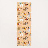 Festive Winter Puppy Scarves Yogamatte (Vorderseite)