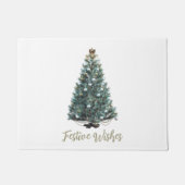 Festive Wishes. Christmas tree design Fußmatte (Vorderseite)