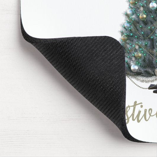 Festive Wishes. Christmas tree design Mousepad (Ecke)