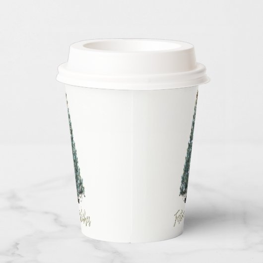 Festive Wishes. Christmas tree design Pappbecher (Rechts)