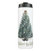 Festive Wishes. Christmas tree design Thermosbecher (Vorderseite)