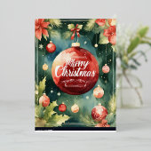 Festive Wonders Premium Grußkarten Folien Feiertagskarte (Stehend vorne)