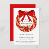 Festive Wreath Holiday Einladung (Vorne/Hinten)