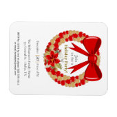 Festive Wreath Holiday Magnet (Horizontal)