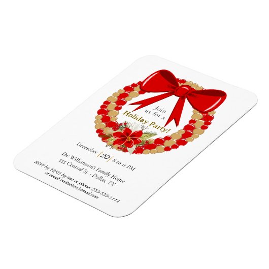 Festive Wreath Holiday Magnet (Linke Seite)