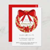 Festive Wreath Holiday Postkarte (Vorne/Hinten)