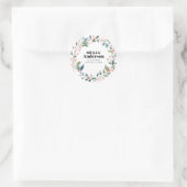 Festive Wreath Leaves Berries Sticker (Tasche)
