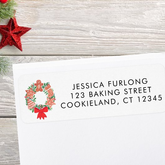 Festive Wreath Return Address