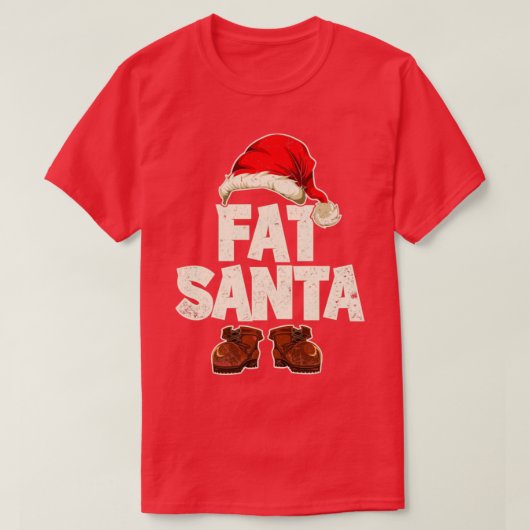 Festive Xmas Fat Santa Funny Christmas T-Shirt (Design vorne)