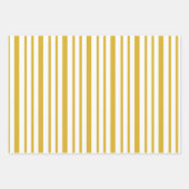 Festive Yellow and White Christmas Tree Pattern Geschenkpapier Set (Vorderseite 3)