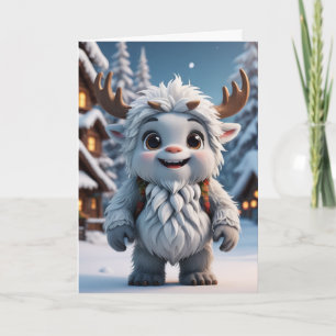 Festive Yeti Feiertagskarte