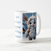 Festive Yeti Kaffeetasse (VorderseiteRechts)