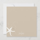 Festively Chic Beach Wedding Einladung (Rückseite)