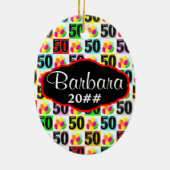 FESTIVER 50. PERSONALISIERTER UND GESTRICHENER BER KERAMIK ORNAMENT (Hinten)