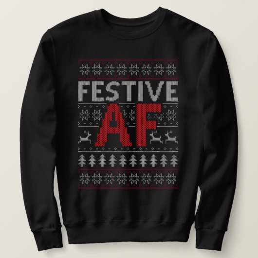FESTIVER AF Weihnachtsschreiber Sweatshirt (Design vorne)