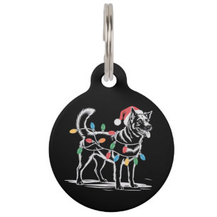 Festiver Blue Heeler Weihnachten Feiertag Rinderhu Haustiermarke