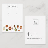 FESTIVER CHRISTMAS ORNAMENS STUDIEREN ERLÄUTERUNG VISITENKARTE (Vorne/Hinten)