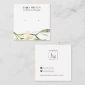 FESTIVER CHRISTMAS SCHNEHMEND BERRY STUD EARRING D QUADRATISCHE VISITENKARTE (Vorne/Hinten)