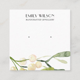 FESTIVER CHRISTMAS SCHNEHMEND BERRY STUD EARRING D QUADRATISCHE VISITENKARTE