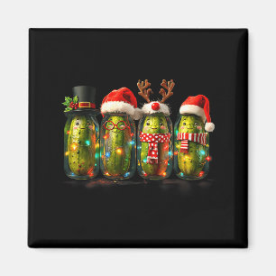 Festiver Ckle-Glas-Meme-Weihnachtslichter-Santa-Hu Magnet