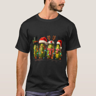 Festiver Ckle-Glas-Meme-Weihnachtslichter-Santa-Hu T-Shirt