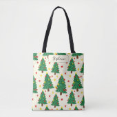 Festiver grüner Baumstern, tägliche Tasche persona (Vorderseite)
