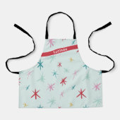 FESTIVER handgezeichneter Stern funkelt modern far Schürze (Vorderseite)