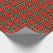 Festiver heller Tartan Geschenkpapier (Ecke)
