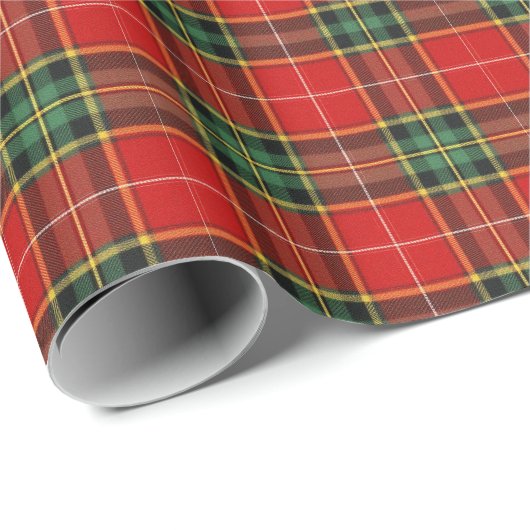 Festiver heller Tartan Geschenkpapier (Rolleneckpunkt)