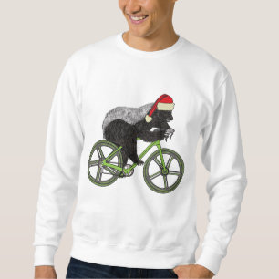 Festiver Honigdachs-Radsport Lustiger, abgebrühter Sweatshirt