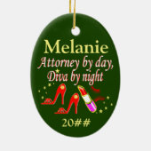 FESTIVER PERSONALISIERTER UND GESCHÄFTSBEAUFTRAGTE KERAMIK ORNAMENT (Hinten)