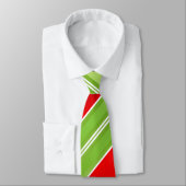 FESTIVER Roter Grüner Weihnachtsstreifen Krawatte (Gebunden)