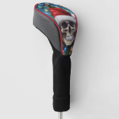 Festiver Santa-Totenkopf Golf Headcover (angewinkelt)