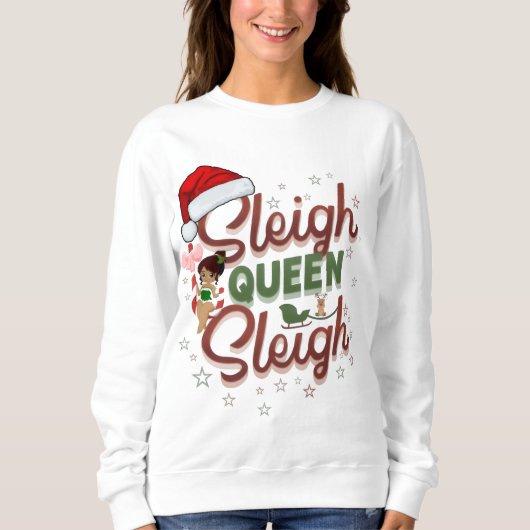Festiver Sass Sweatshirt - Schlittenkönigin Schlit (Vorderseite)