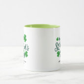 Festiver St. Patrick's Day mit Shamrock-Rahmen Tasse (Zentrum)