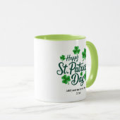Festiver St. Patrick's Day mit Shamrock-Rahmen Tasse (VorderseiteRechts)