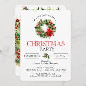 FESTIVER URLAUB, CHRISTMAS PARTY EINLADUNG (Vorne/Hinten)