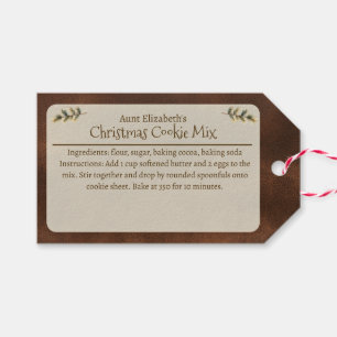 Festiver Weihnachtsplätzchen-Mix personalisiert Br Geschenkanhänger