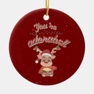 Festiver Wortwitz-Schmuck - Ansprechendes Weihnach Keramik Ornament
