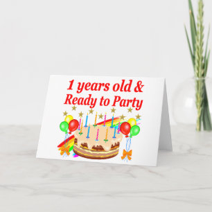 FESTIVES 1. BIRTHDAY PARTY-DESIGN KARTE