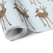 FESTIVES ANTELOPE- UND OWL-Wrapping-Papier Geschenkpapier (Rolleneckpunkt)