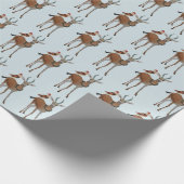FESTIVES ANTELOPE- UND OWL-Wrapping-Papier Geschenkpapier (Ecke)