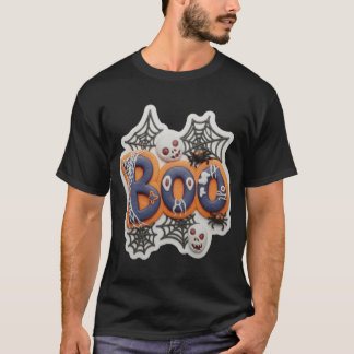 Festives BOO Halloween-Dekoration mit Spinnen Skel T-Shirt