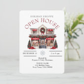 FESTIVES CHRISTMAS DEKORATED SHOP OPEN HOUSE EINLADUNG (Stehend Vorderseite)